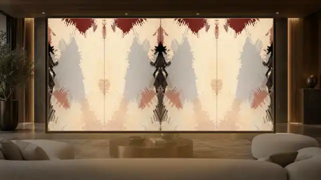 Painel European Flow Bordeaux Ivory retroiluminado com luz interna mate 3000 K